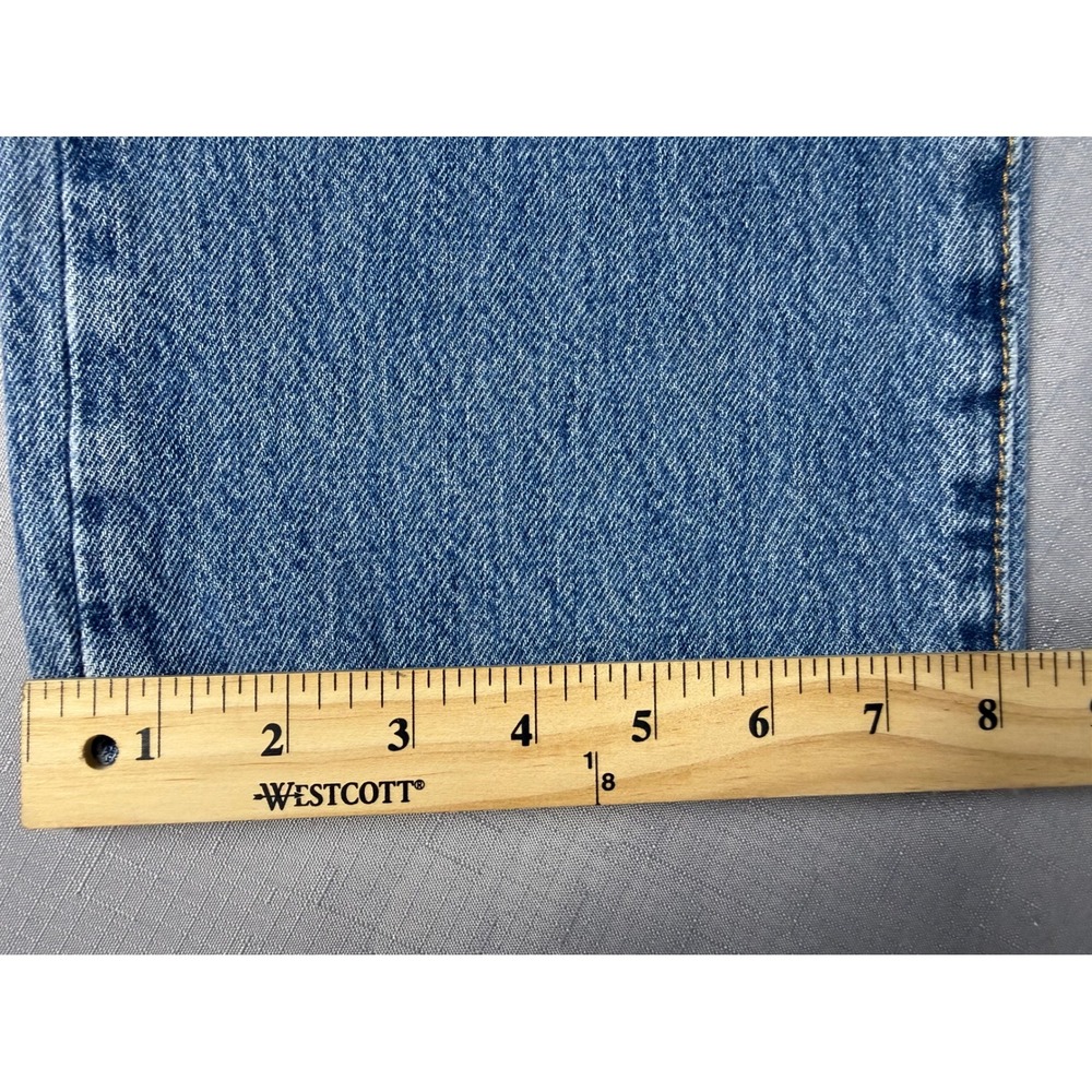 Levis 501 Original Fit Straight Leg Button Fly Blue Denim Jeans Mens 36x36 - Picture 7 of 12